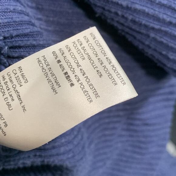 Free People We the Free Oversized V-neck Sweater Blue Size M - Picture 4 of 5